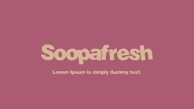 Soopafresh Font