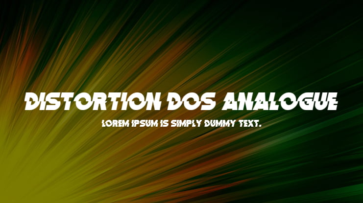Distortion Dos Analogue Font