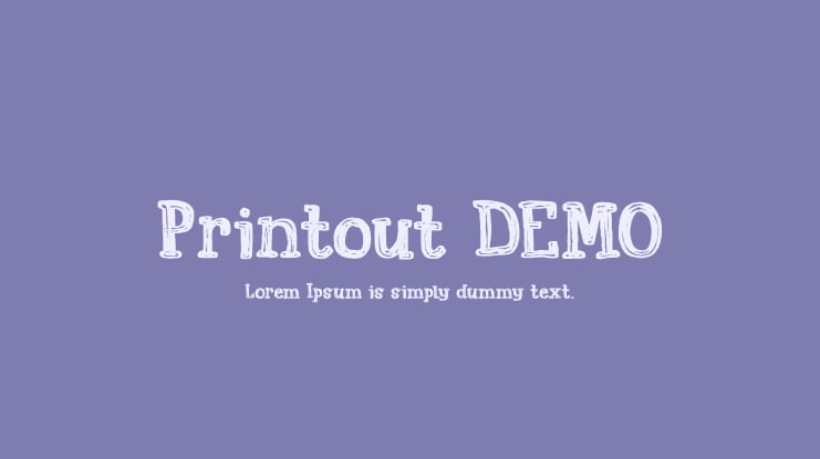 Printout DEMO Font
