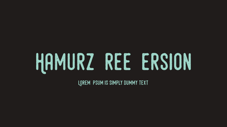 Hamurz Free Version Font