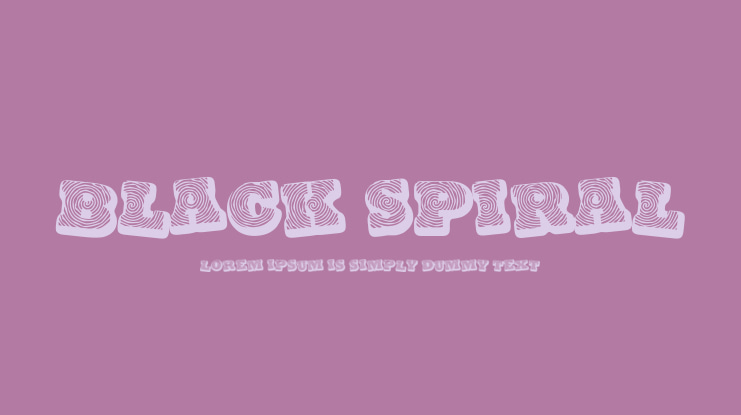 Black spiral Font