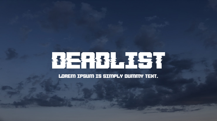 Deadlist Font