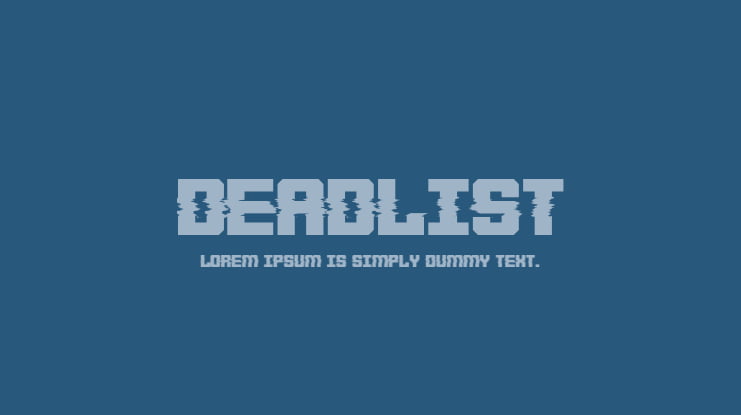 Deadlist Font