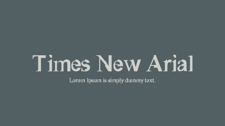 Times New Arial Font