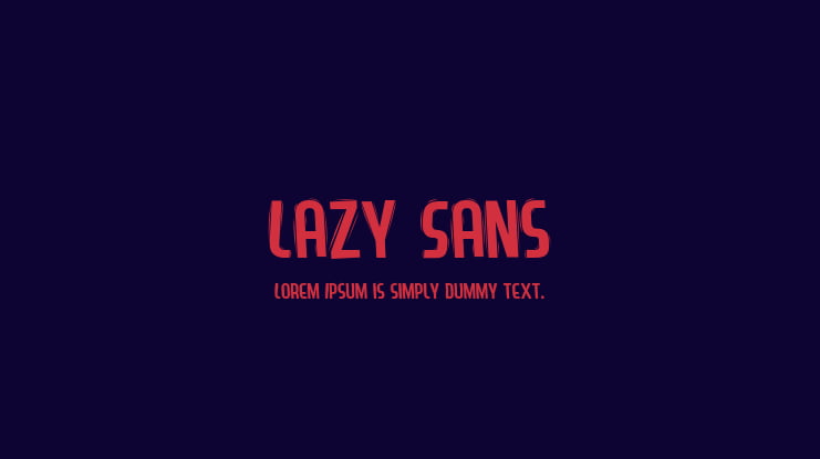 Lazy Sans Font