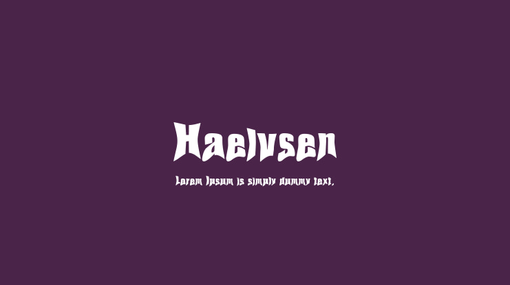 Haelvsen Font