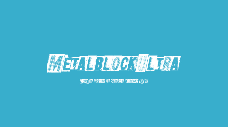 MetalblockUltra Font