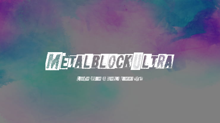MetalblockUltra Font