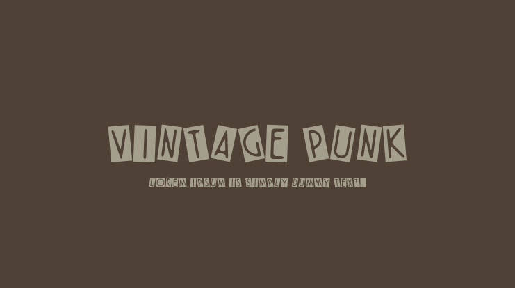 VINTAGE PUNK Font