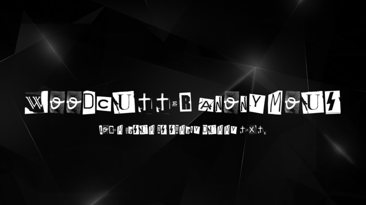 Woodcutter Anonymous Font