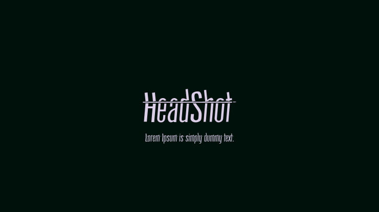 HeadShot Font