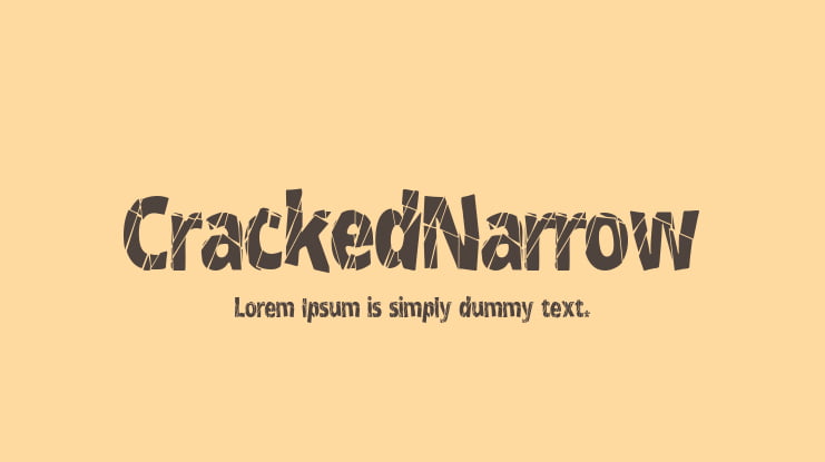 CrackedNarrow Font Family