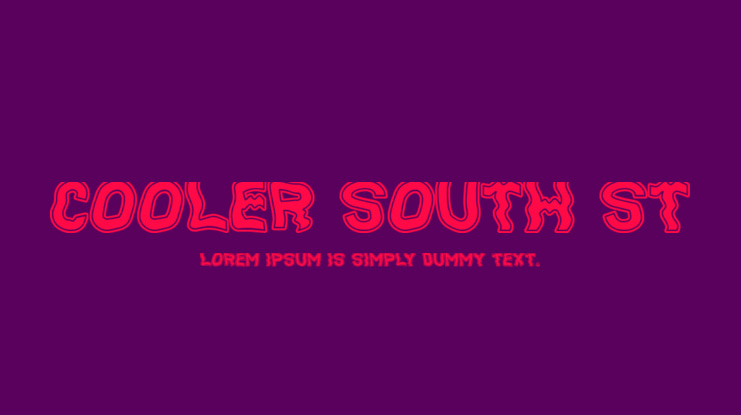Cooler South St Font