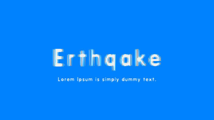 Erthqake Font