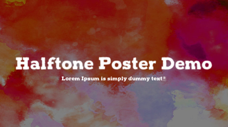 Halftone Poster Demo Font
