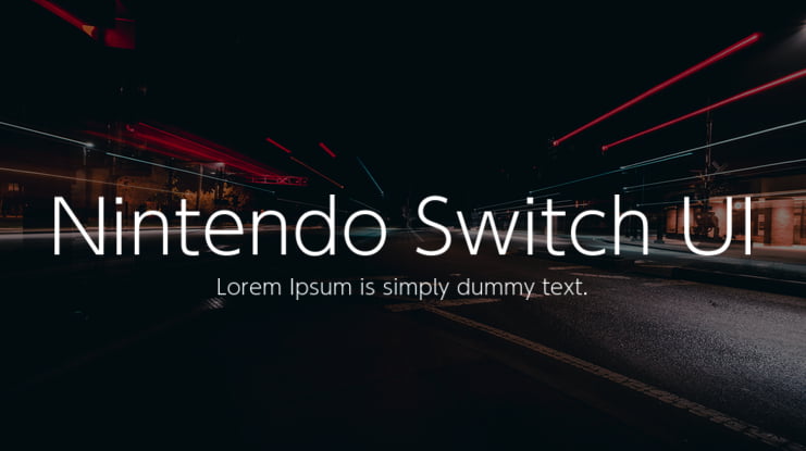 Nintendo Switch UI Font