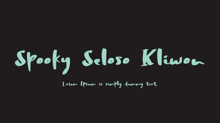 Spooky Seloso Kliwon Font