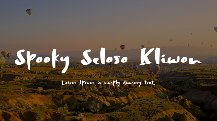 Spooky Seloso Kliwon Font