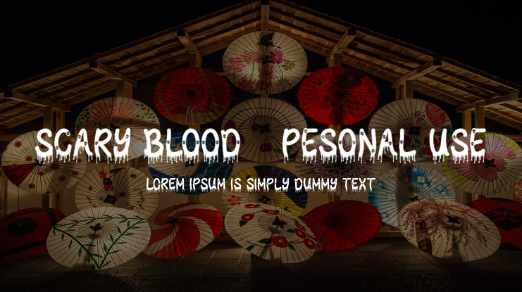 Scary Blood - Pesonal Use Font