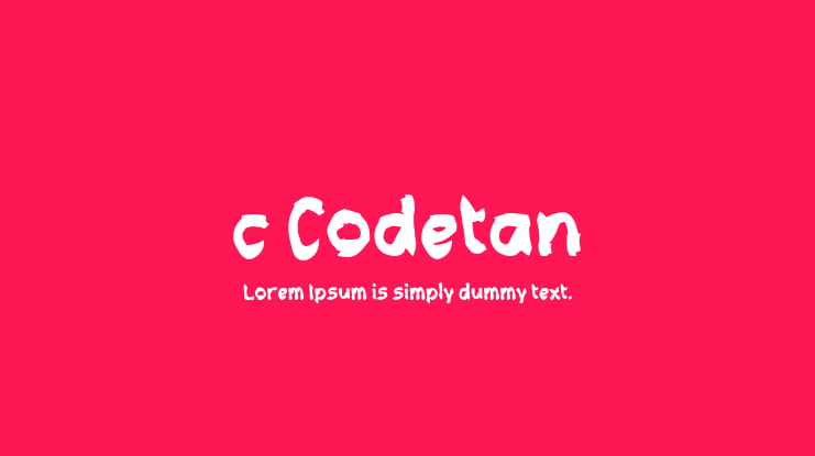 c Codetan Font