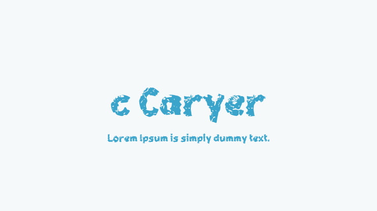 c Caryer Font