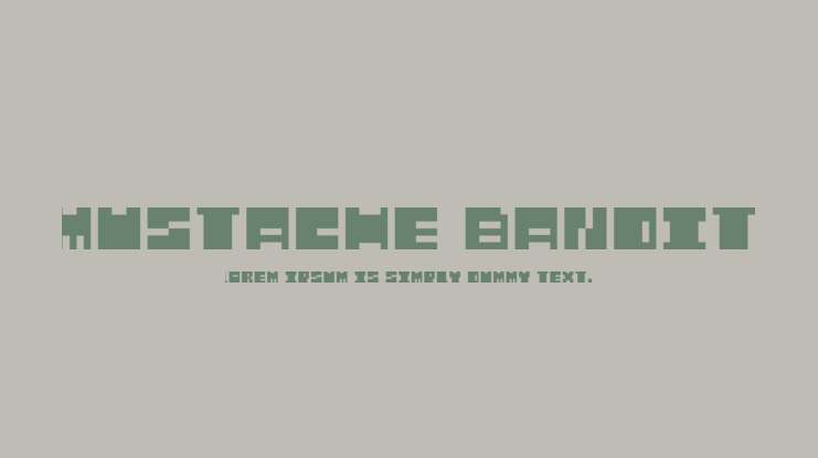 Mustache Bandit Font