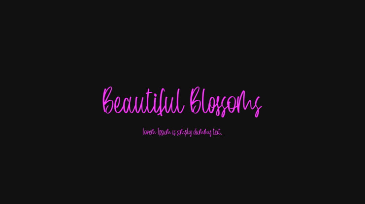 Beautiful Blossoms Font