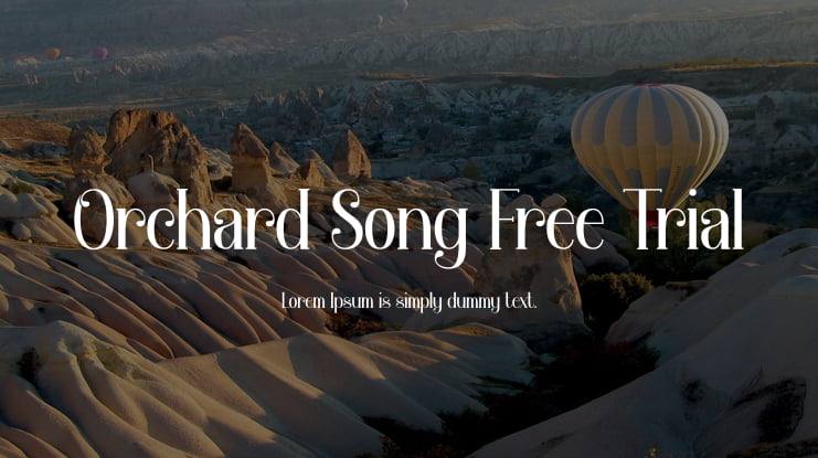 Orchard Song Free Trial Font