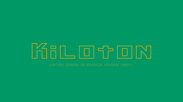 Kiloton Font Family