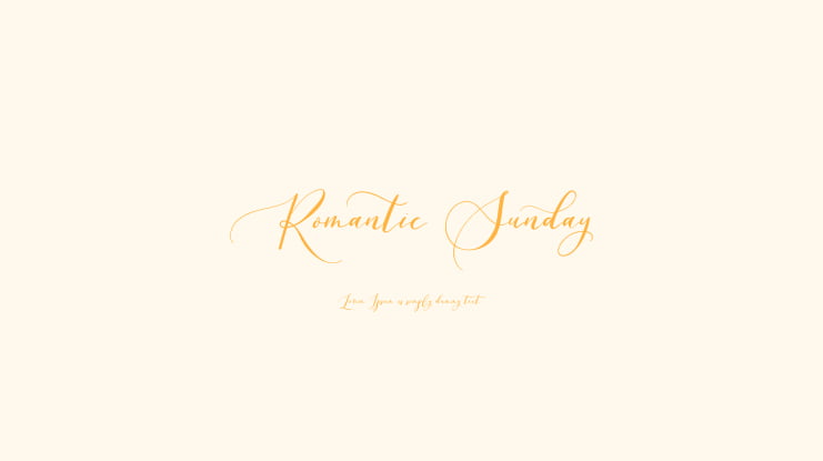 Romantic Sunday Font
