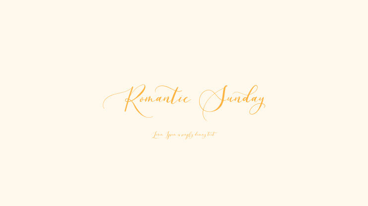 Romantic Sunday Font