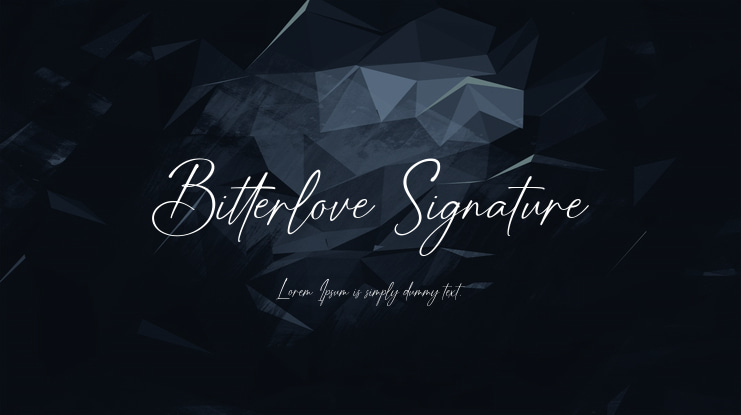 Bitterlove Signature Font