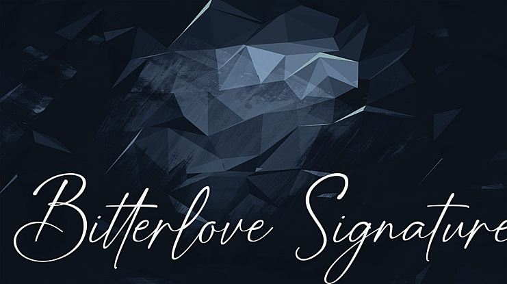 Bitterlove Signature Font
