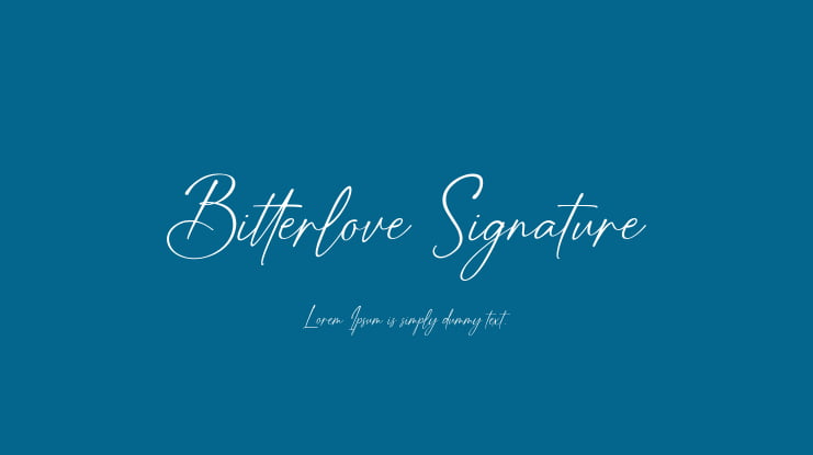 Bitterlove Signature Font