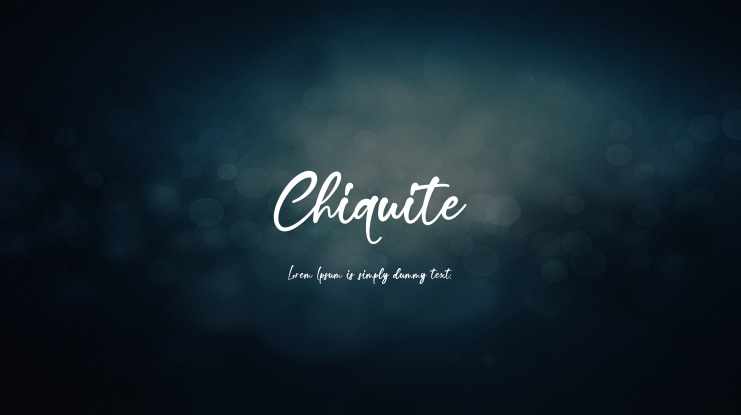 Chiquite Font