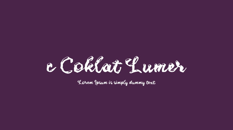 c Coklat Lumer Font Family
