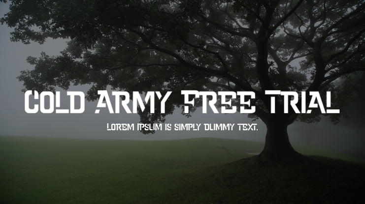 Cold Army Free Trial Font