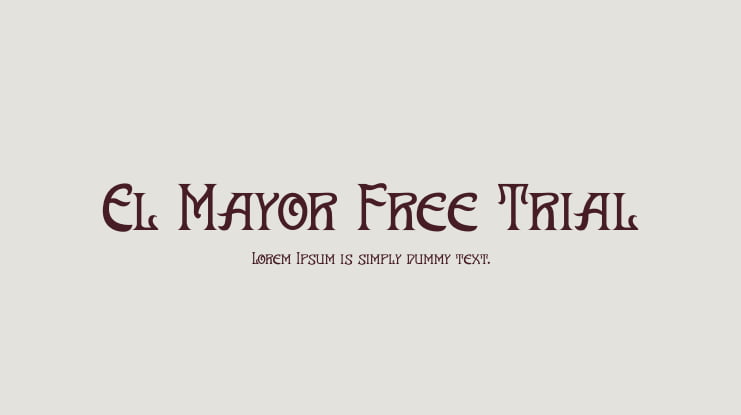 El Mayor Free Trial Font