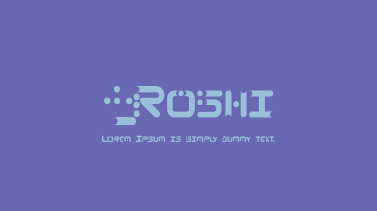 13_Roshi Font