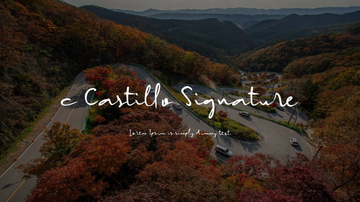 c Castillo Signature Font Family