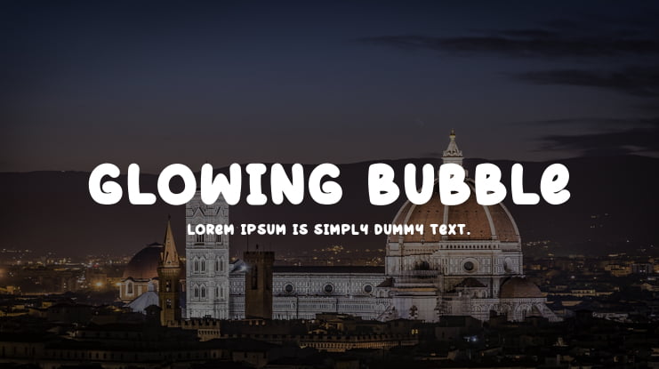 Glowing Bubble Font