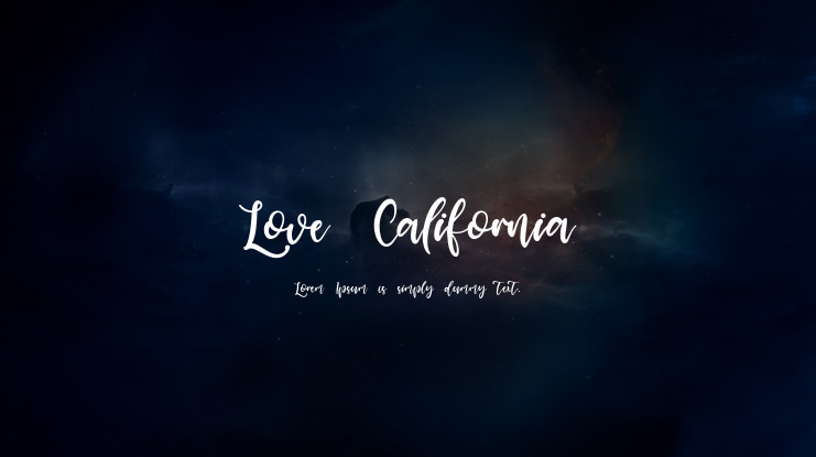 Love California Font