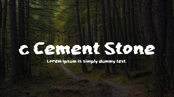 c Cement Stone Font