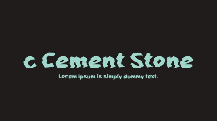 c Cement Stone Font