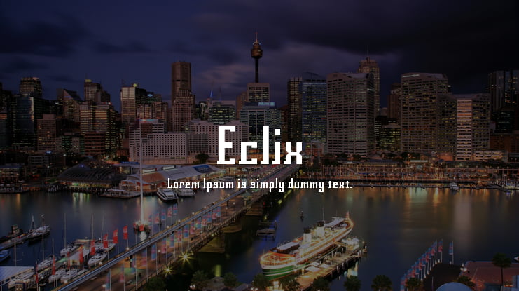 Eclix Font