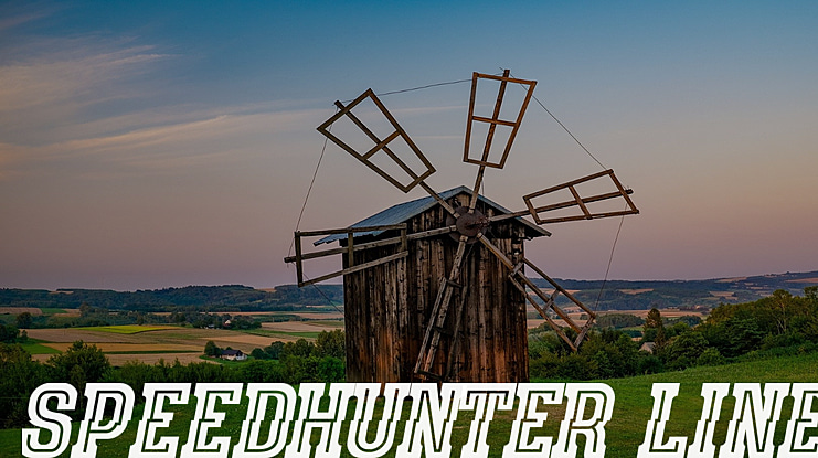 speedhunter line Font