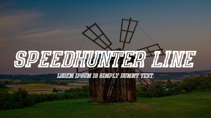 speedhunter line Font