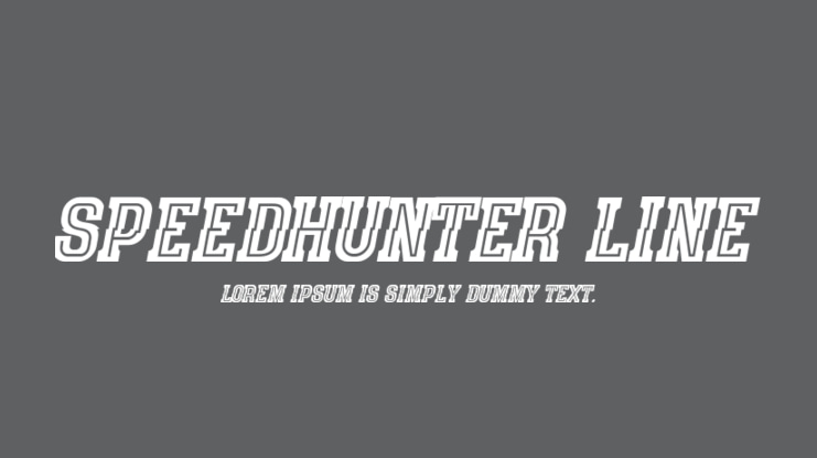 speedhunter line Font