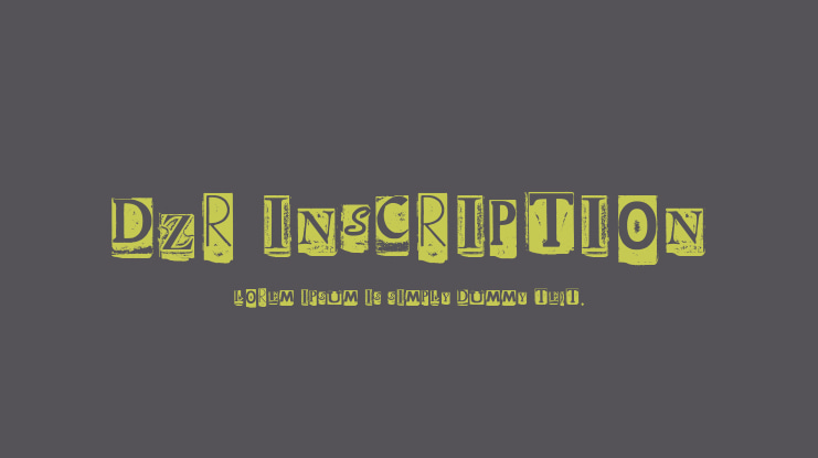 DZR INSCRIPTION Font