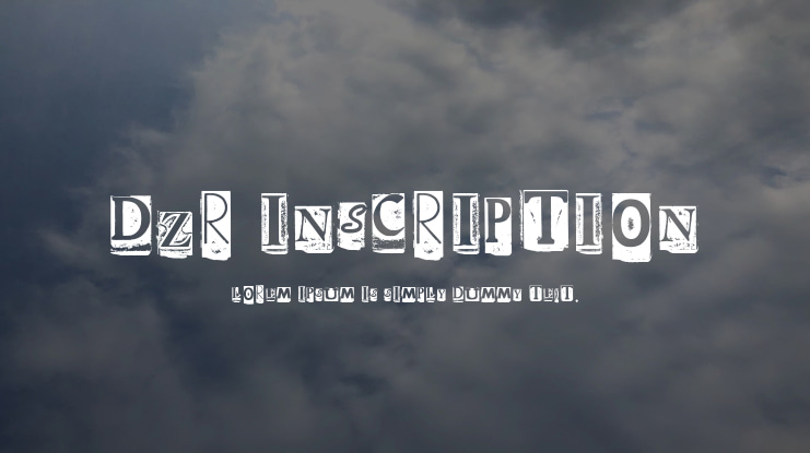 DZR INSCRIPTION Font
